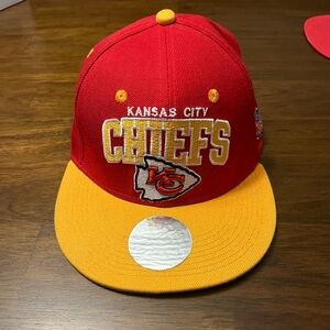 NFL Kansas City Chiefs Throwback Snapback Hat - Red/Yellow